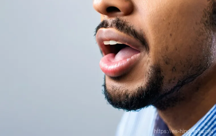 힌디어 발음 교정 연습 - **Prompt:** A close-up, high-resolution shot of an adult language learner, ethnically ambiguous, mid...