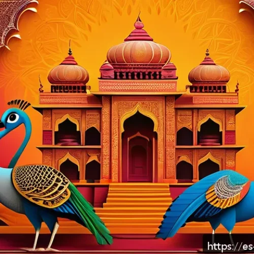 Home 17 힌디어와 NFT 시장 - A vibrant digital art piece showcasing an NFT inspired by traditional Indian culture, featuring intr...